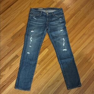 AG the Stilt Cigarette leg Distressed Jeans 28R